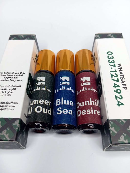 Ameer al Oud, Blue Sea and Dunhill Desire Trio - 3 Attars @ 1299Rs